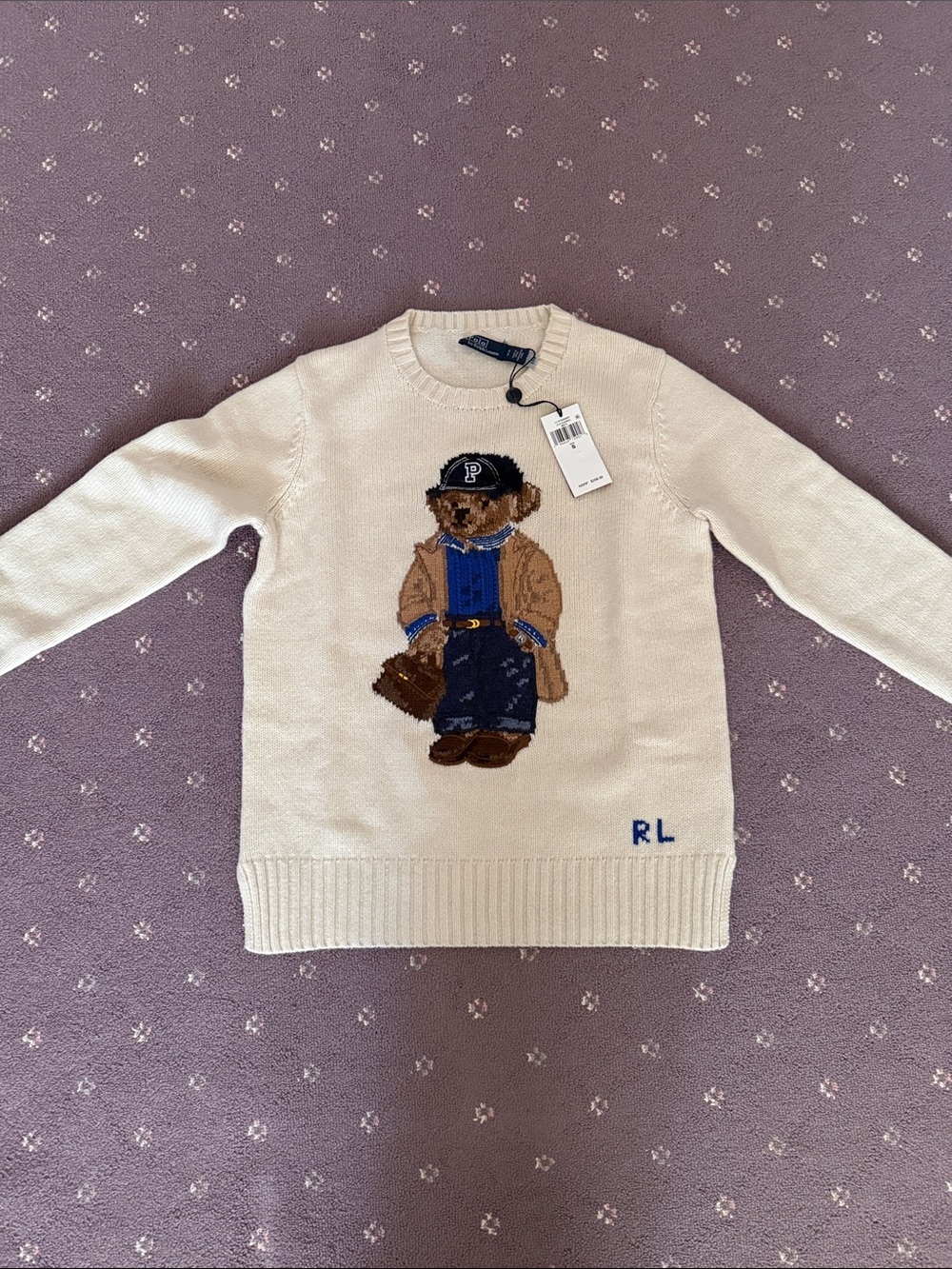 Ralph Lauren Bear Intarsia Sweater size S